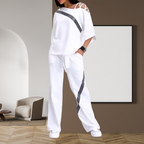 🎁 Hot Sale 49% OFF 🔥Damen gestreifte Kurzarm-Oberteile ＆ Hosen Zweiteiliges Set