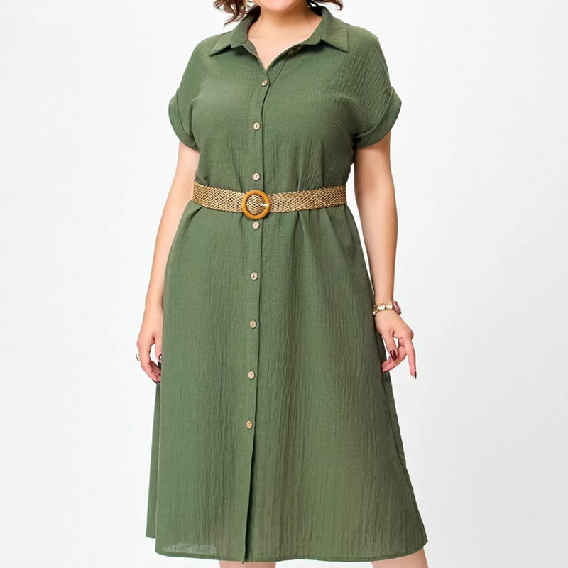 Vestido informal de un solo color para mujeres