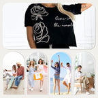 Lässiges T-Shirt mit Blumenmuster und Bustier-Rock für Frauen