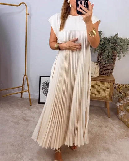 ⏳Begrenzte Zeit 50% Rabatt💥💞Damen Plissee einfaches einfarbiges Kleid