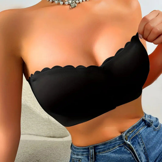 🔥 ¡Último día 50% de descuento! 🔥Sujetador bandeau sin tirantes y sin costuras con cierre frontal