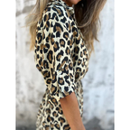 🐆Maxikleid mit V-Ausschnitt und Leopardenmuster👗