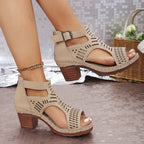 🏖️Sommer-Rabatt -50💃Vielseitige Sandalen mit offener Zehenpartie und mittelhohem Absatz👠