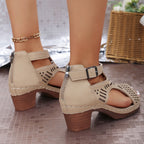 🏖️Sommer-Rabatt -50💃Vielseitige Sandalen mit offener Zehenpartie und mittelhohem Absatz👠