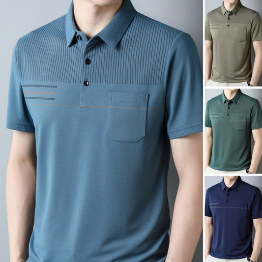 Camiseta delgada, transpirable e informal de manga corta para hombres
