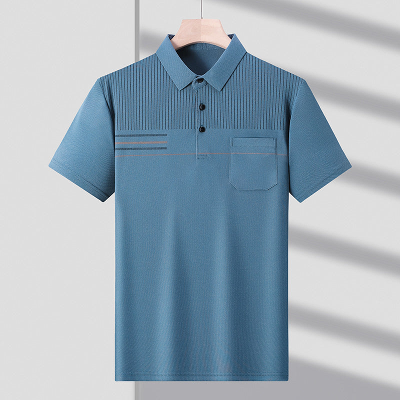 Camiseta delgada, transpirable e informal de manga corta para hombres