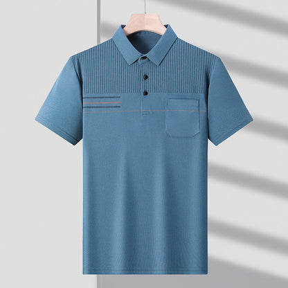 Camiseta delgada, transpirable e informal de manga corta para hombres