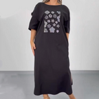 🔥Sommer-Neuankünfte🔥Lässiges, locker geschnittenes Damen-Maxikleid mit Taschen