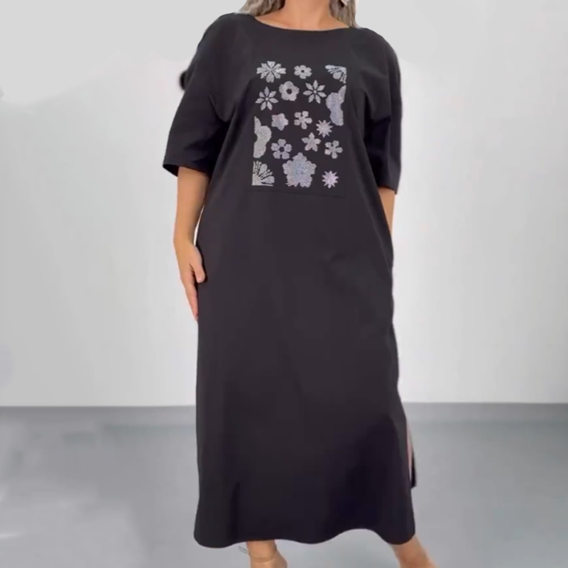 🔥Sommer-Neuankünfte🔥Lässiges, locker geschnittenes Damen-Maxikleid mit Taschen