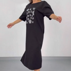🔥Sommer-Neuankünfte🔥Lässiges, locker geschnittenes Damen-Maxikleid mit Taschen