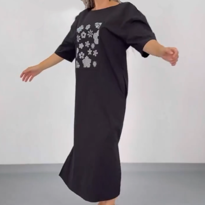 🔥Sommer-Neuankünfte🔥Lässiges, locker geschnittenes Damen-Maxikleid mit Taschen