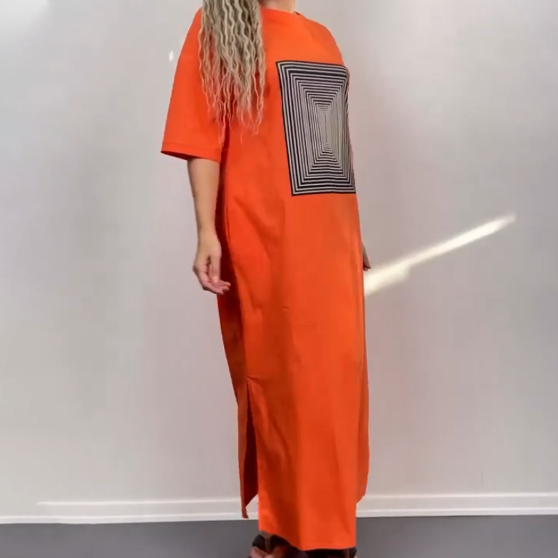 🔥Sommer-Neuankünfte🔥Lässiges, locker geschnittenes Damen-Maxikleid mit Taschen