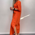 🔥Sommer-Neuankünfte🔥Lässiges, locker geschnittenes Damen-Maxikleid mit Taschen