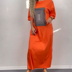 🔥Sommer-Neuankünfte🔥Lässiges, locker geschnittenes Damen-Maxikleid mit Taschen
