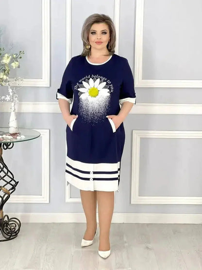 👗Hermoso vestido con estampado