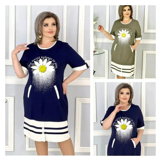 👗Hermoso vestido con estampado