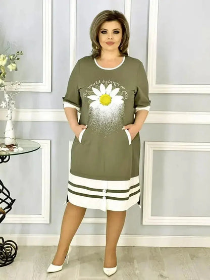 👗Hermoso vestido con estampado