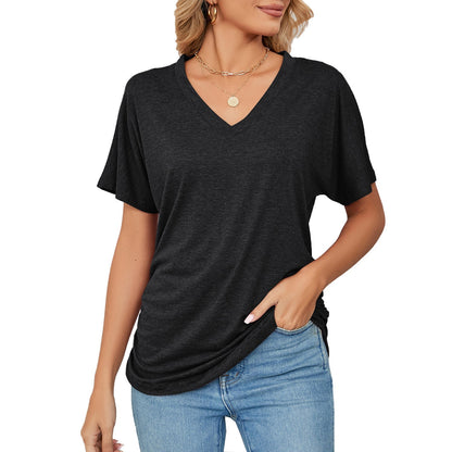 🔥ÚLTIMO DÍA 49% DE DESCUENTO🔥Nuevas blusas casuales con cuello en V de color liso para mujer