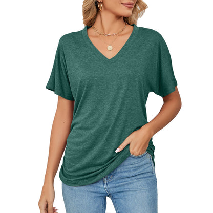 🔥ÚLTIMO DÍA 49% DE DESCUENTO🔥Nuevas blusas casuales con cuello en V de color liso para mujer