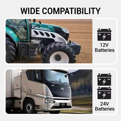 Separador universal para baterías de automóvil con 12–24 V