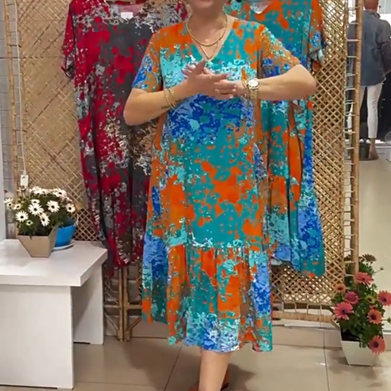 🌸Multifunktionskleid mit Blumenprint 🌸– Übergangsjacke für Büro/Urlaub/Wandern