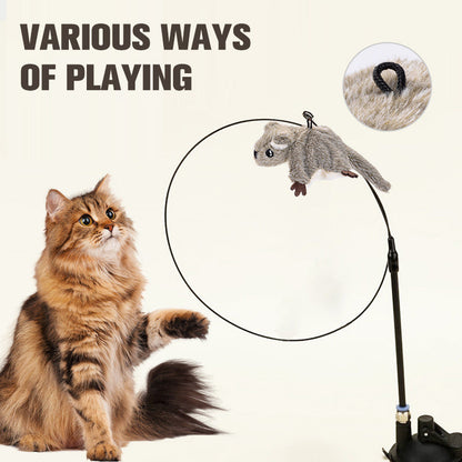 Wiederaufladbares, berührungsaktiviertes Katzenspielzeug mit realistischen Soundeffekten