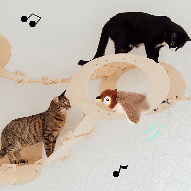 Wiederaufladbares, berührungsaktiviertes Katzenspielzeug mit realistischen Soundeffekten