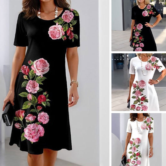 🌸especiales de primavera💐 Vestido de manga corta Rose Bloom