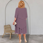 🌸Plus Size Layered Midi Dress