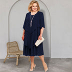 🌸Plus Size Layered Midi Dress