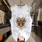 Ärmelloses, bedrucktes Herren-Tanktop mit kühlendem Effekt