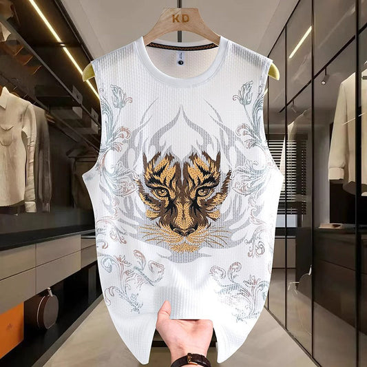 Ärmelloses, bedrucktes Herren-Tanktop mit kühlendem Effekt
