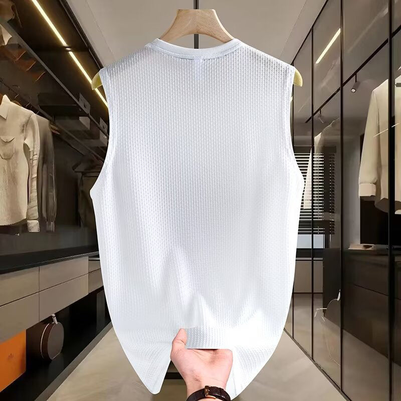 Ärmelloses, bedrucktes Herren-Tanktop mit kühlendem Effekt
