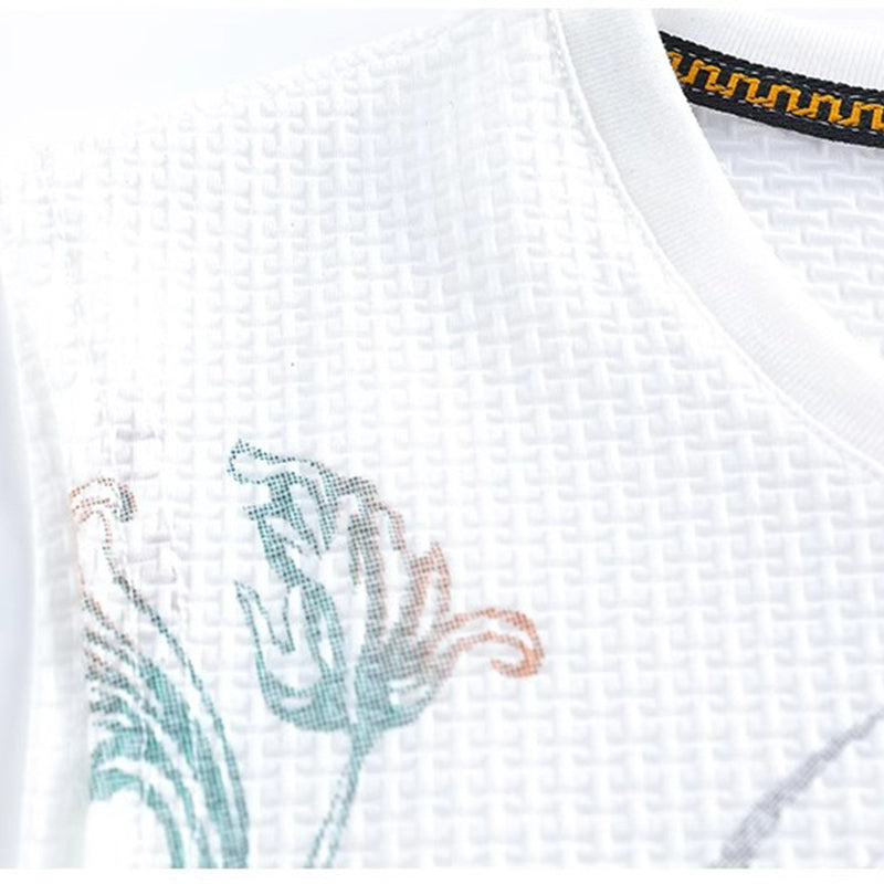Ärmelloses, bedrucktes Herren-Tanktop mit kühlendem Effekt
