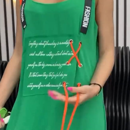 💥Heißer Verkauf 💥Lässiges, ärmelloses Kleid mit Print für Damen
