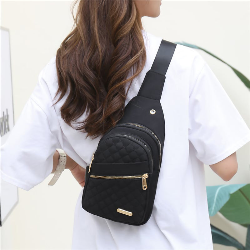 🛍️🎒Leichte Metall-Brusttasche mit Reißverschluss und Kabeldurchführung 🛍️– Exquisites Geschenk