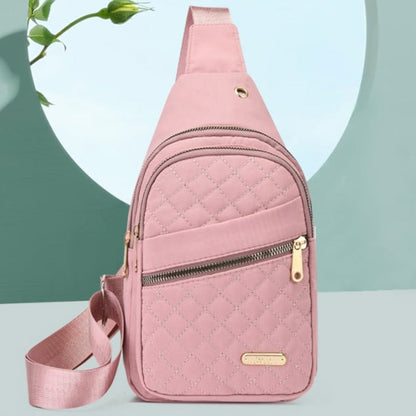 🛍️🎒Leichte Metall-Brusttasche mit Reißverschluss und Kabeldurchführung 🛍️– Exquisites Geschenk