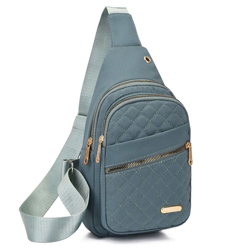 🛍️🎒Leichte Metall-Brusttasche mit Reißverschluss und Kabeldurchführung 🛍️– Exquisites Geschenk