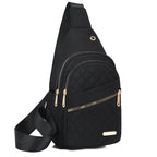 🛍️🎒Leichte Metall-Brusttasche mit Reißverschluss und Kabeldurchführung 🛍️– Exquisites Geschenk