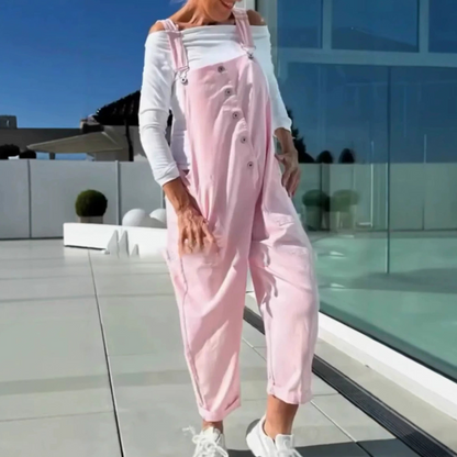 ❤️Süße und lässige Damen-Latzhose in Unifarben mit verstellbaren Trägern