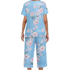 💐Wohlfühlen in Blumenpracht – Dein Alltag, Dein Stil. Damen-Print-Oberteil & Hose Nachtwäsche-Set