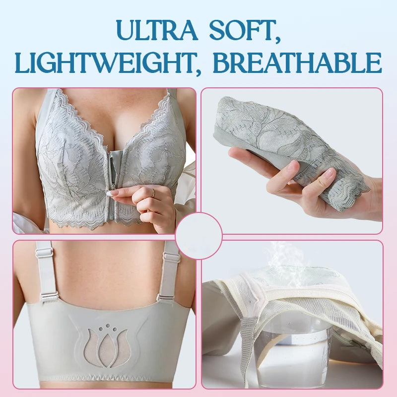 💖✨ Bequemer BH mit Spitzen-Design & Frontverschluss – Perfekt für Alltag & Entspannung! ✨💎