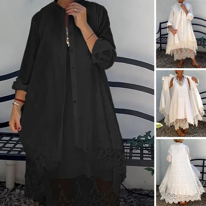 🔥 Los más vendidos del verano de 2025 💃Vestido sin mangas y cárdigan para mujer en conjunto.