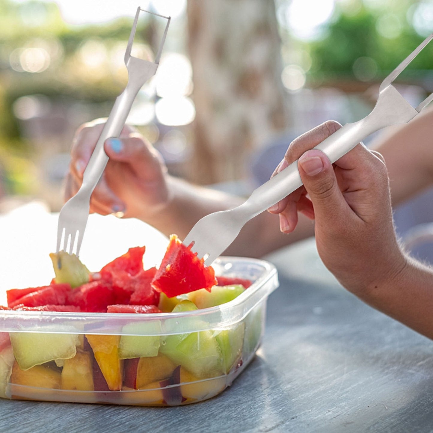 (❤️2025 Montagsverkauf – 49 % RABATT❤️)2-in-1-Obstschneider aus Edelstahl