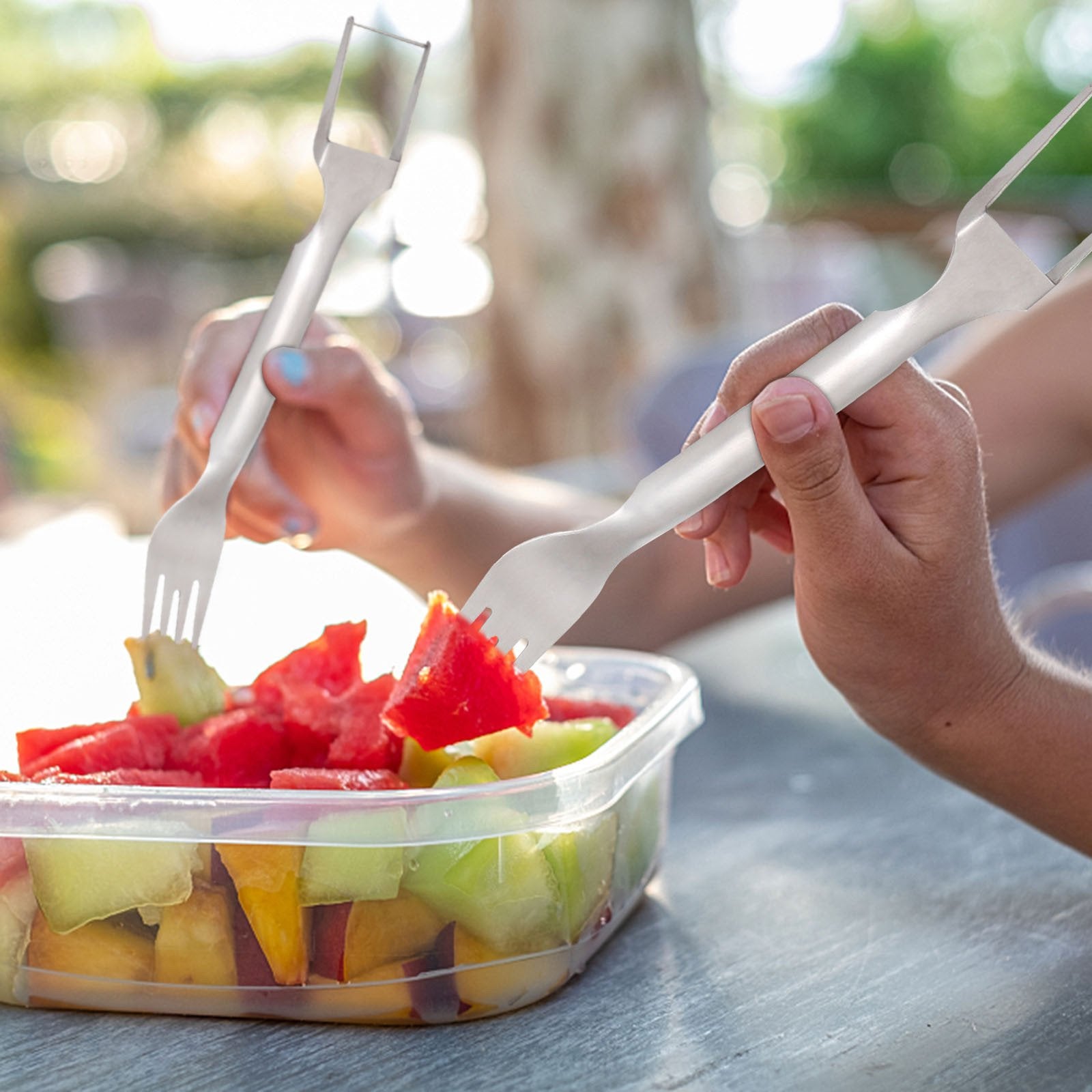 (❤️2025 Montagsverkauf – 49 % RABATT❤️)2-in-1-Obstschneider aus Edelstahl