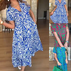 Lässiges Damenkleid mit Print und A-Linien-Schnitt