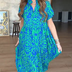 Lässiges Damenkleid mit Print und A-Linien-Schnitt