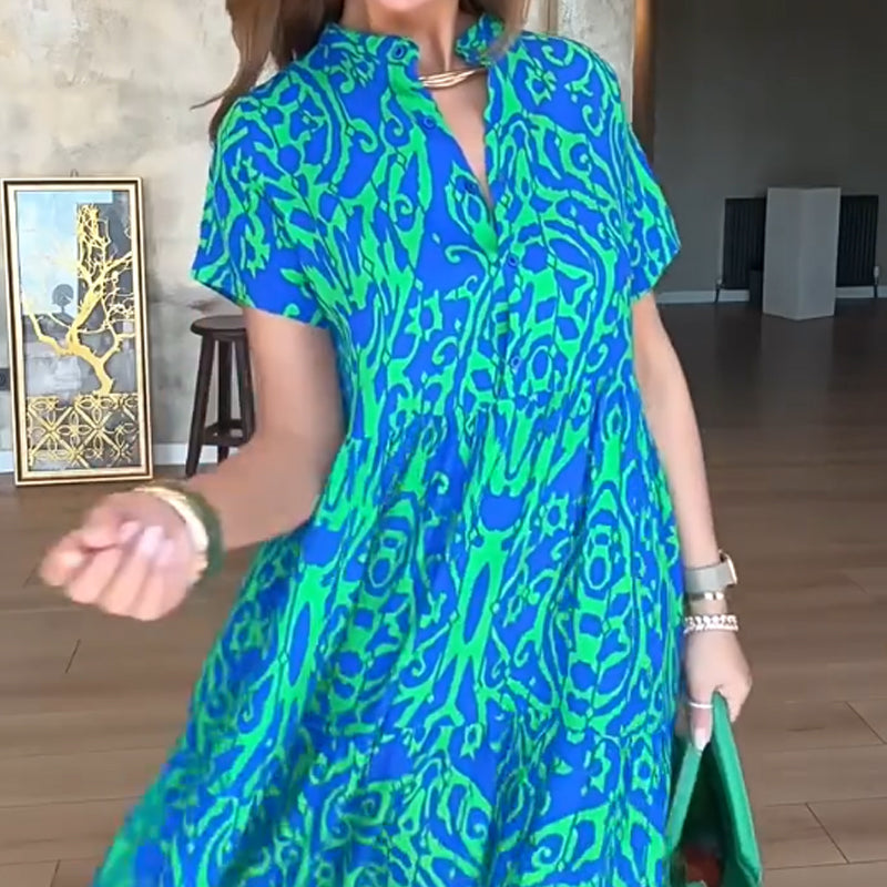 Vestido para mujeres casual con estampado y corte A
