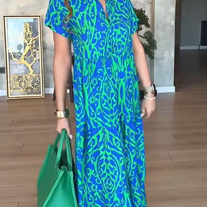 Vestido para mujeres casual con estampado y corte A