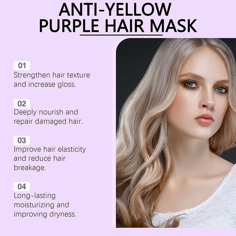 ⏳Begrenzte Zeit 50% Rabatt💥Lila Maske gegen gelbes Haar 💜 Verabschieden Sie sich von roten Highlights! 💜